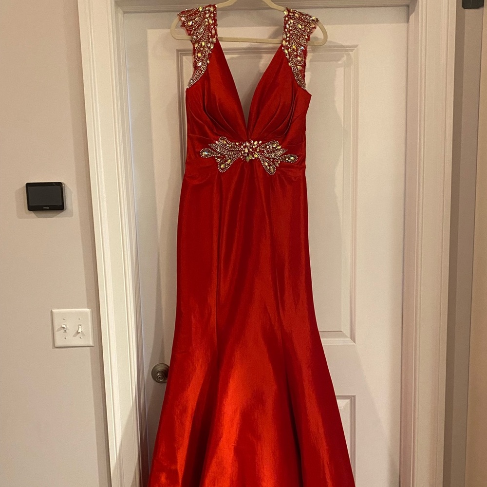 Mac Duggal red dress